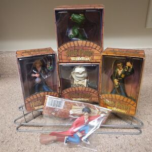 Lot Of 5 Harry Potter Ornaments Kurt Adler Hermione Norbert Hedwig Harry & Harry